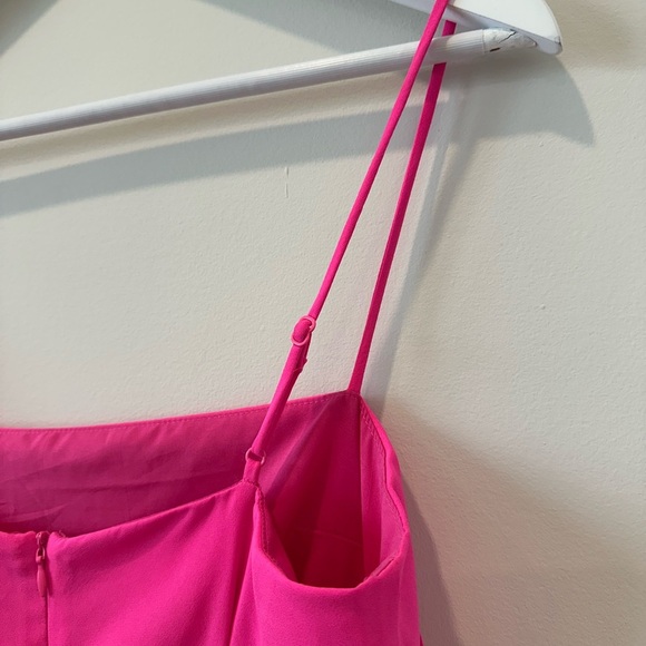 Revolve Superdown Addison Maxi Dress Spaghetti Strap Hot Pink Wedding Guest - Picture 6 of 11